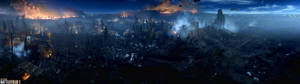 Wildfire dobbeltskærmsbaggrund. — 3840x1080 Wallpapers