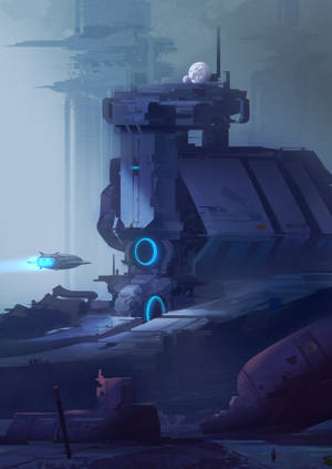 Forhåndsvisning tapet fremtid, station, sci-fi, fantastisk, kunst — Oppo Pad 5 Matte Display Wallpapers
