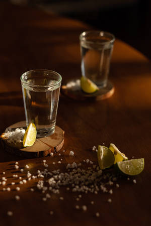 Udsøgte Tequila Shots Serveret med Lime og Salt — Xiaomi Pad 8 Pro Wallpapers