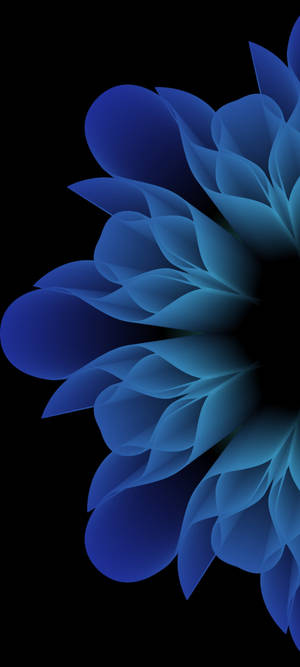 Uigennemsigtig Blå Blomst Original iPhone 7 — iPhone 7 Wallpapers
