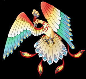 Unikt Ho-Oh motiv — Pokemon telefon Wallpapers