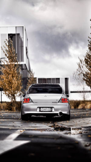 Våd teal og sort JDM-bil