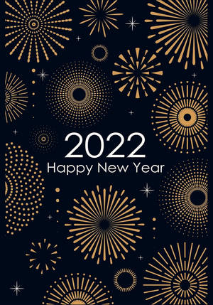 Glædeligt nytår 2022 fyrværkeri tapet — True Black Wallpapers