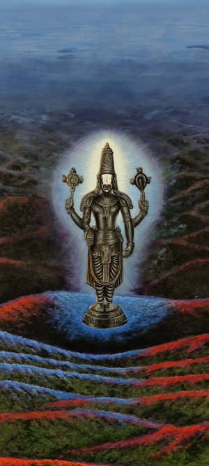 Venkateswara Swamy Sort Metallic Gudefigur — Honor Play 80 Pro Wallpapers