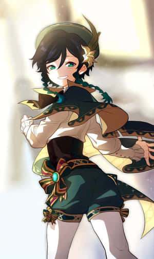 Venti med ryggen til PFP — Genshin Impact telefon Wallpapers