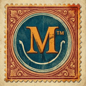 Et varemærkesymbol i vintage frimærkestil. — Pixel Watch 3 Wallpapers