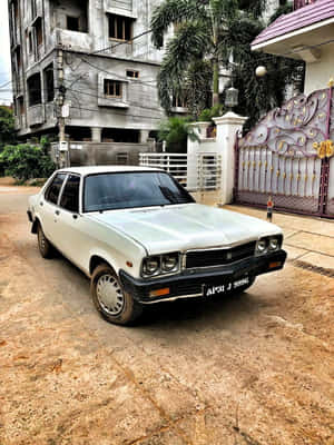 Vintage Hindustan Motors Ambassador bil — Kindle Paperwhite Wallpapers