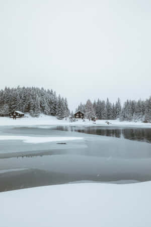 Vinterlandskab billeder — Vinteræstetik Wallpapers