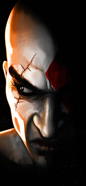 Voldsom Kratos fra God Of War spil baggrundsbillede — iPhone 13 Wallpapers