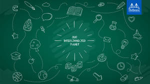 Vores forbundne planet skoleillustration tapet — iMac Wallpapers