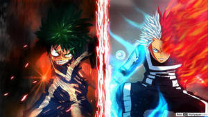 Vred Midoriya og sød Todoroki tapet