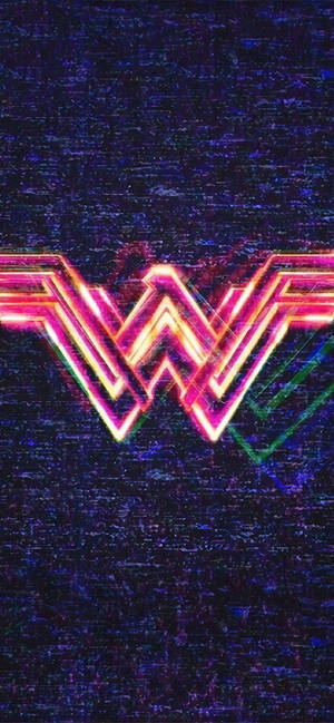 Wonder Woman 1984 neon lys logo baggrund — iPhone Air Wallpapers