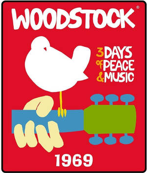 Woodstock 1969 klassisk logo baggrund — Motorola Razr 70 Ultra Wallpapers