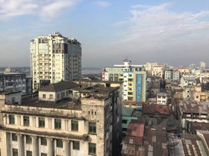 Yangon City Buildings wallpaper — Skumring Wallpapers