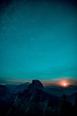 Yosemite stjerneklar blå solopgang tapet — Solopgang Wallpapers