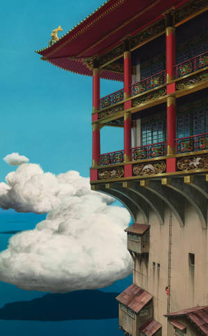 Studio Ghibli Yubabas badehus Spirited Away tapet. — Galaxy Tab S10 Ultra Wallpapers