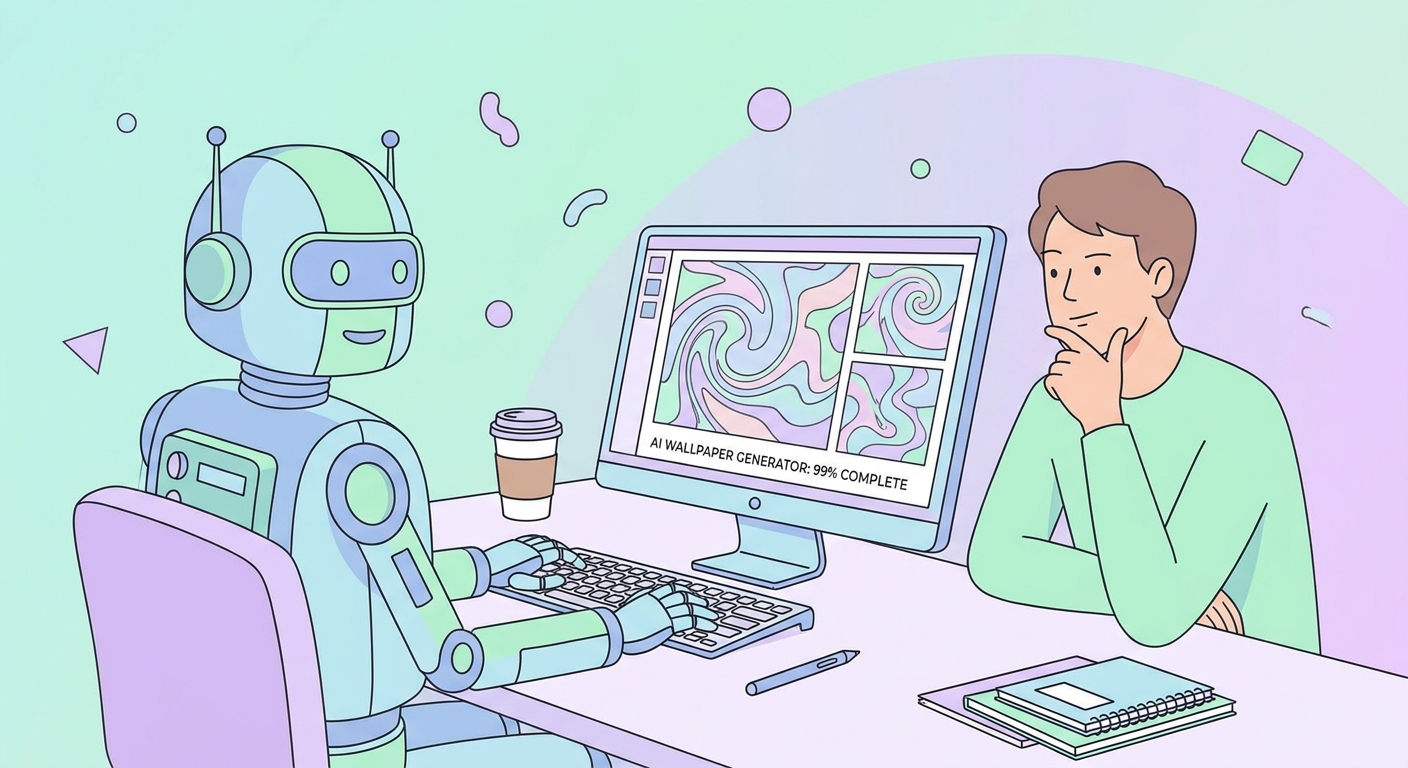 AI-genererede wallpapers: fordele, ulemper og juridisk status