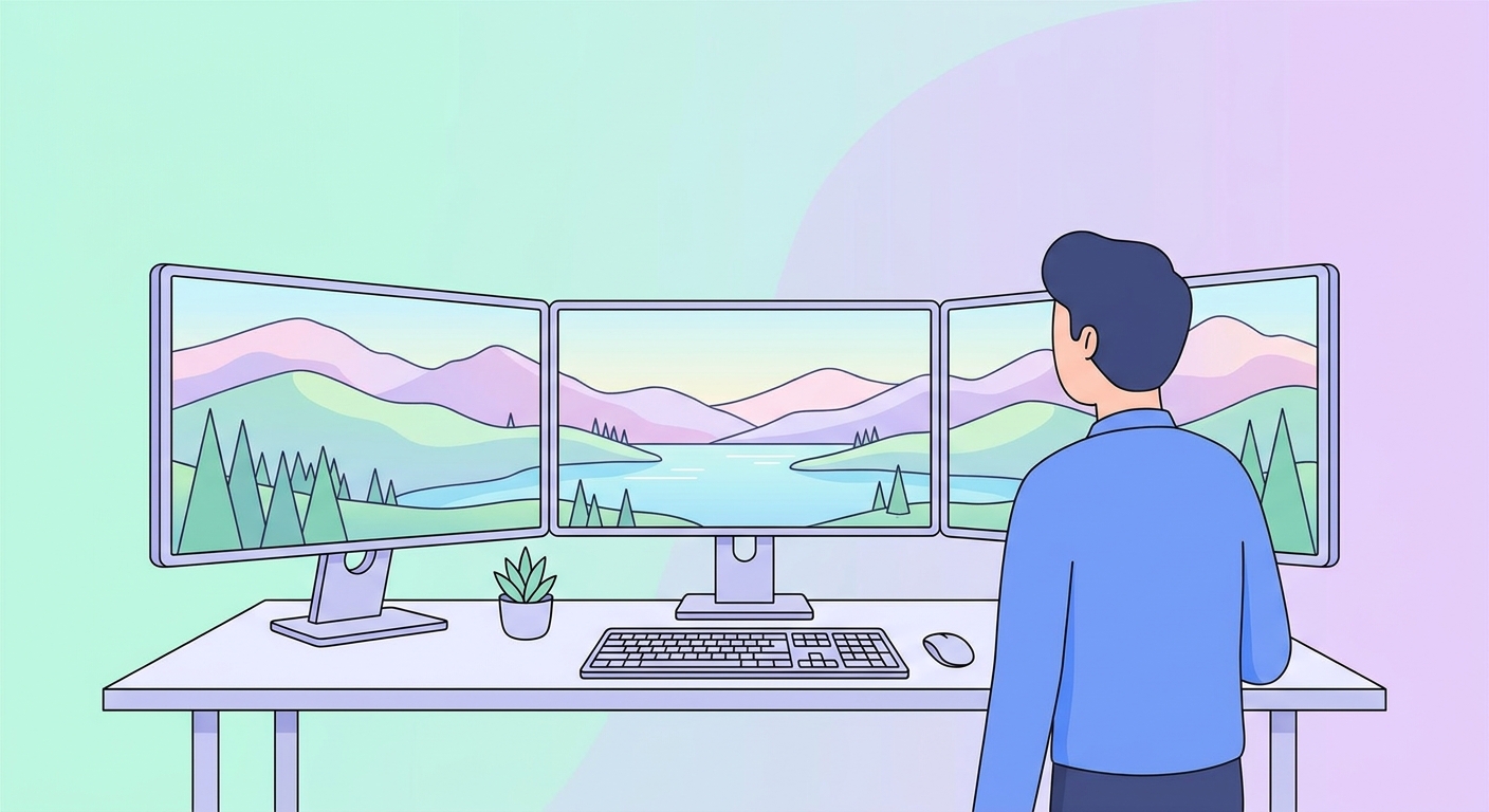 Wallpaper til multi-monitor opsætninger